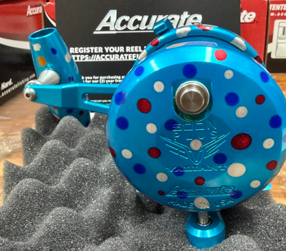 Accurate VT2-500NP-FP Valiant 2 500 Narrow Plus 2-Speed Conventional Reel Fruity Pebbles SPJ Handle