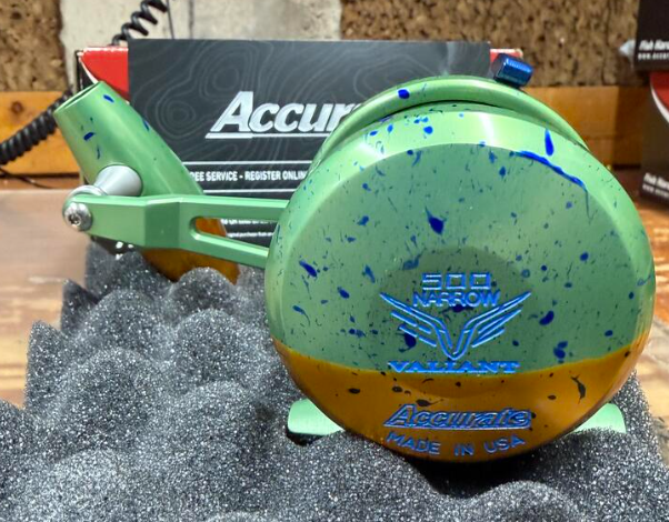 Accurate VT2-500N-SPJ-MAHI Valiant 2 500 Narrow 2-Speed Conventional Reel Mahi Right Hand