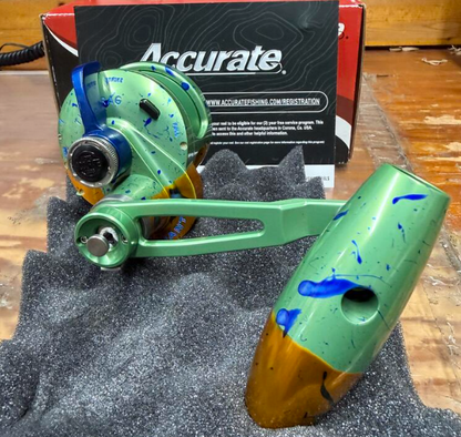 Accurate VT2-500N-SPJ-MAHI Valiant 2 500 Narrow 2-Speed Conventional Reel Mahi Right Hand