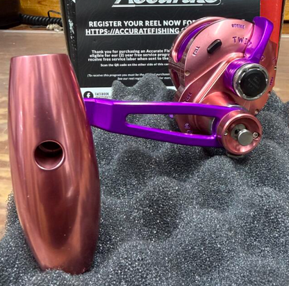 Accurate VT2-500NL-JIG-PPU Valiant 2 500 Narrow 2-Speed V2 Conventional Reel Pink Purple Left Hand