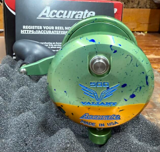Accurate VT-500-MAHI Valiant 2 Twindrag 500 Conventional Reel Custom Mahi
