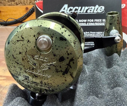 Accurate VT-500L-ODGRB Valiant 2 500 Conventional Reel Green Black Left SPJ Handle