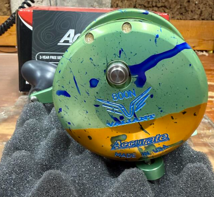Accurate VT2-800N-MAHI Valiant 2 800 Narrow 2-Speed Reel Mahi Right Hand