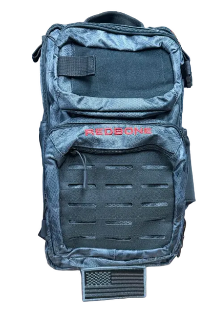 Redbone Tackle Fishing Backpack Grey Black
