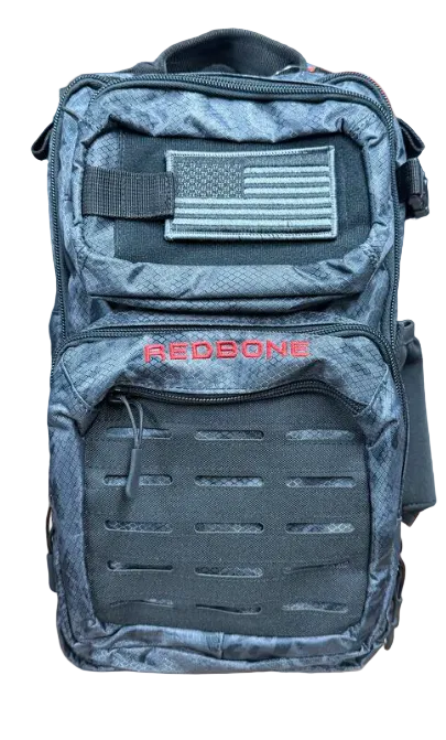Redbone Tackle Fishing Backpack Grey Black
