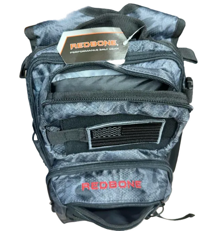 Redbone Tackle Fishing Backpack Grey Black