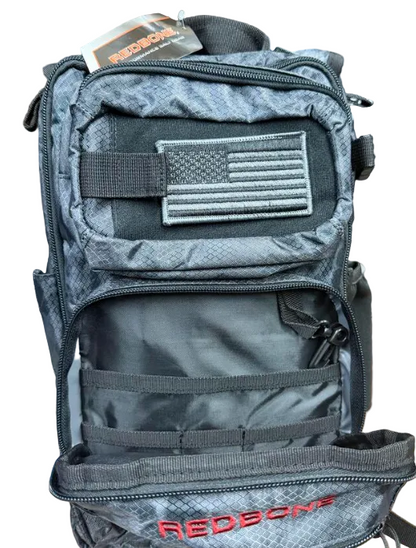 Redbone Tackle Fishing Backpack Grey Black