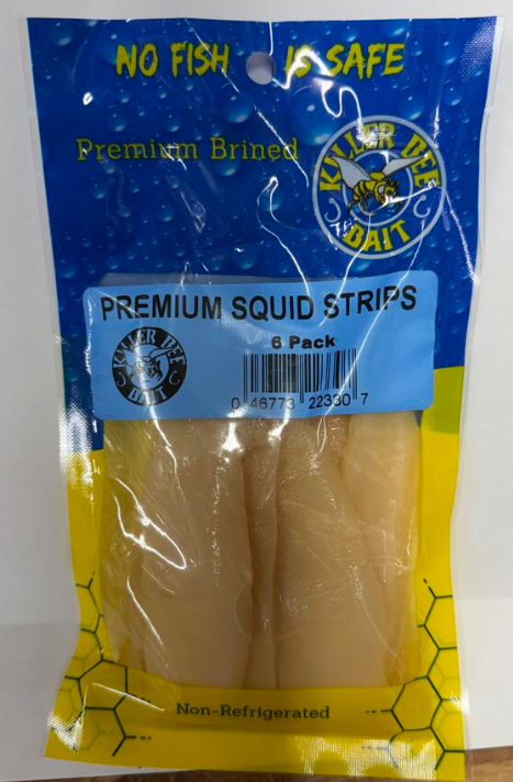 Killer Bee Baits Preserved Baits Premium Squid Strips 6pk