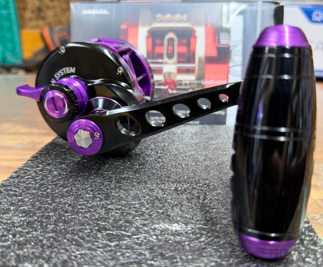 Maxel Armory 35 Level Wind Black And Purple Conventional Reel Right Hand
