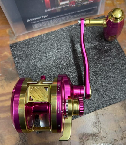 Maxel Armory 35 Level Wind Pink And Light Gold Conventional Reel Right Hand