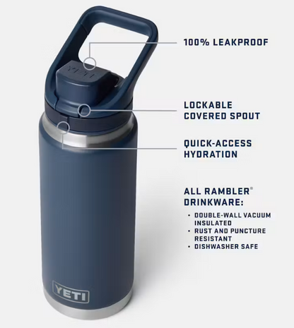 YETI Rambler Bottle Flip With Chug Cap 26oz