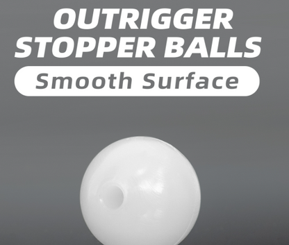 BLUEWING Outrigger Ball Stops 2pcs Fishing Rigging Ball Plastic Pair