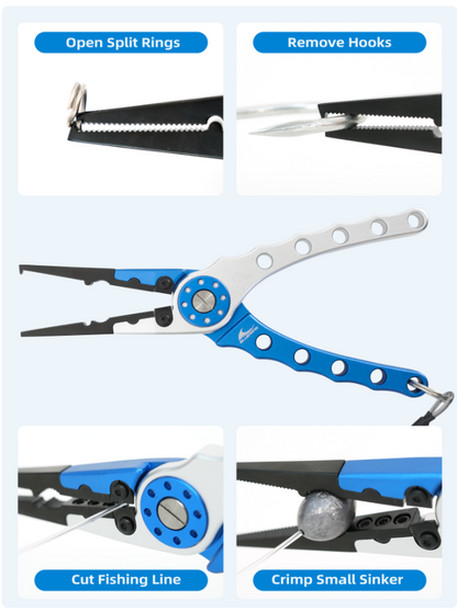 Bluewing Aluminum Alloy Fishing Pliers 8in