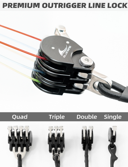 Bluewing Blue water Outrigger Line Lock