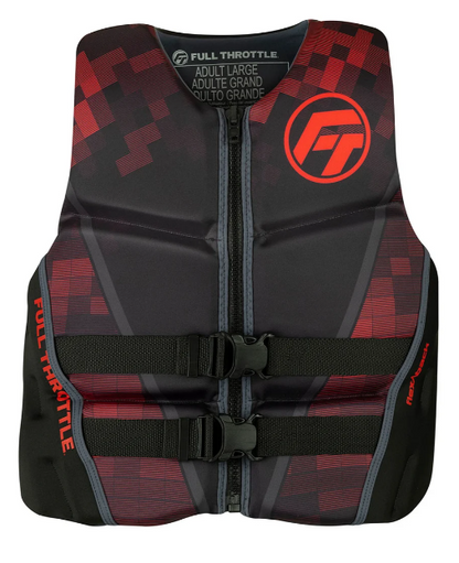 Men's Rapid-Dry Flex-Back Life Jacket Red/Black