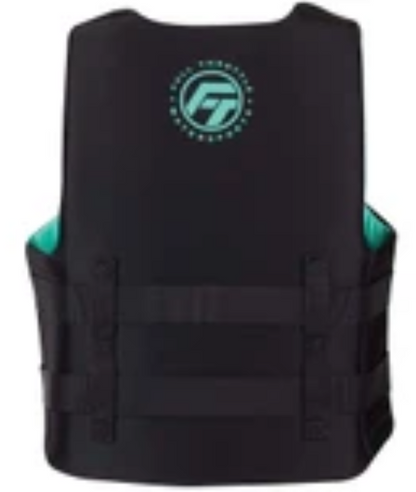 Full Throttle Adult Rapid-Dry Life Jacket - S/M - Aqua/Black