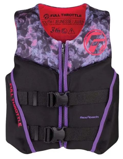 Full Throttle Youth Rapid-Dry Flex-Back Pink