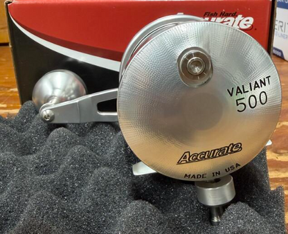 Accurate BV-500-S Boss Valiant 500 Conventional Reel Silver Right Hand