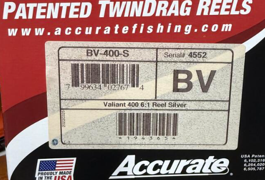 Accurate BV-400-S Boss Valiant 400 Conventional Reel Silver Right Hand