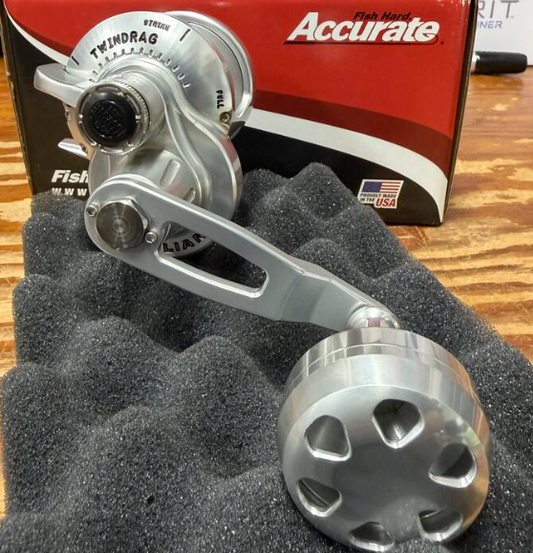Accurate BV-400-S Valiant 400 Conventional Reel Silver Right Hand Next Gen Handle