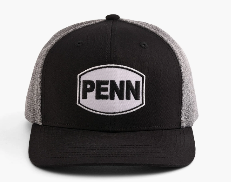 Penn Camo Logo Trucker Snapback Hat Black