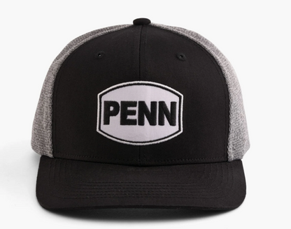 Penn Camo Logo Trucker Snapback Hat Black