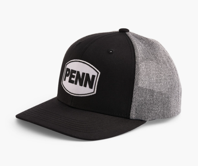 Penn Camo Logo Trucker Snapback Hat Black