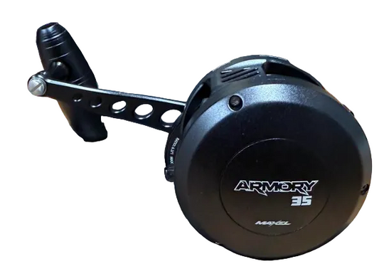 Maxel Armroy MAXARM35MB 35 Level Wind Conventional Reel Custom Matte Black Right Hand