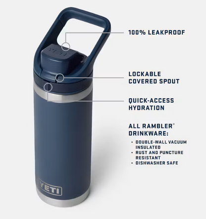 YETI Rambler Bottle Flip With Chug Cap 18oz