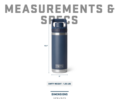 YETI Rambler Bottle Flip With Chug Cap 18oz