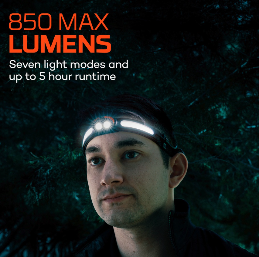 Nebo CurvBeam 850 Rechargeable 850 Lumen LED Headlamp