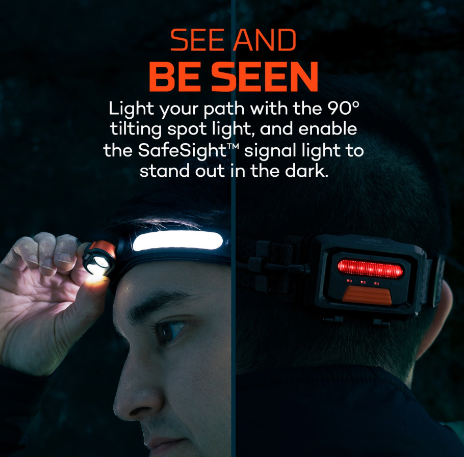 Nebo CurvBeam 850 Rechargeable 850 Lumen LED Headlamp