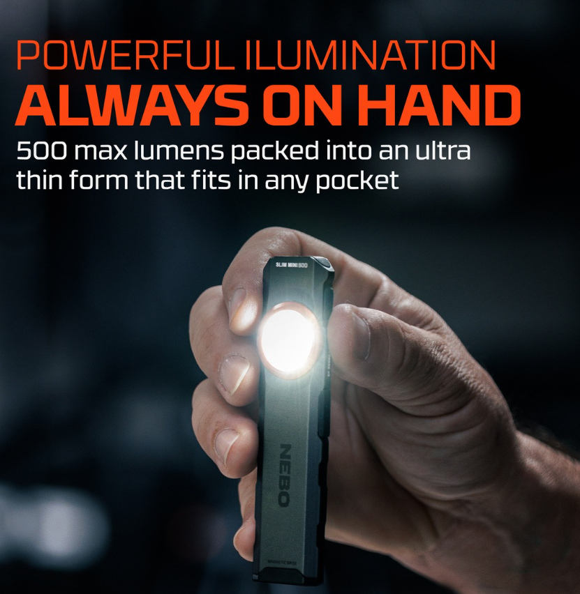 Nebo Slim Mini 500 LED 500 Lumens Rechargeable Light