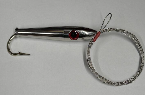 Red Eye 4" Stainless Steel Trolling Lure 275lb Braided Cable
