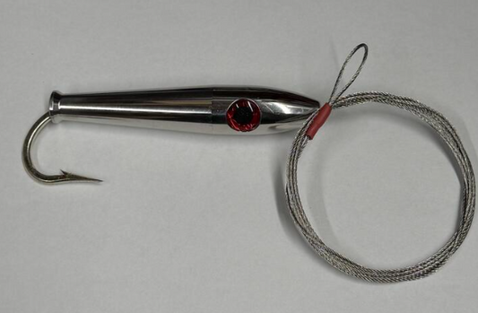 Red Eye 4" Stainless Steel Trolling Lure 275lb Braided Cable