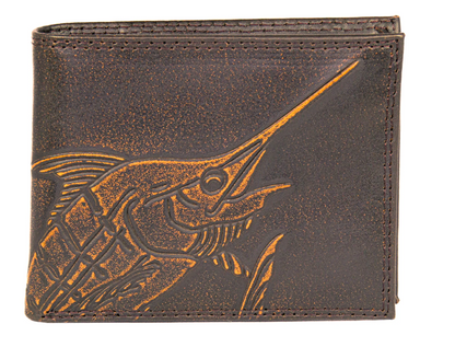 Zep Pro Burnished Leather Bifold Wallet Marlin