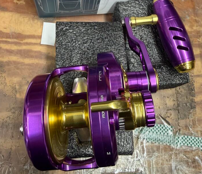 Maxel Rage Pro 60 Purple Gold Conventional Reel Right Hand