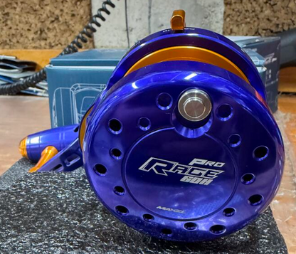 Maxel Rage Pro 60 Navy Blue Light Gold Conventional Reel Right Hand