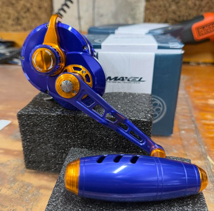 Maxel Rage Pro 60 Navy Blue Light Gold Conventional Reel Right Hand
