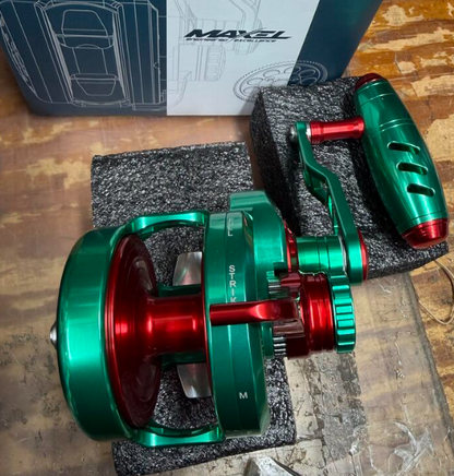 Maxel Rage Pro 60 Green And Red Conventional Reel Right Hand