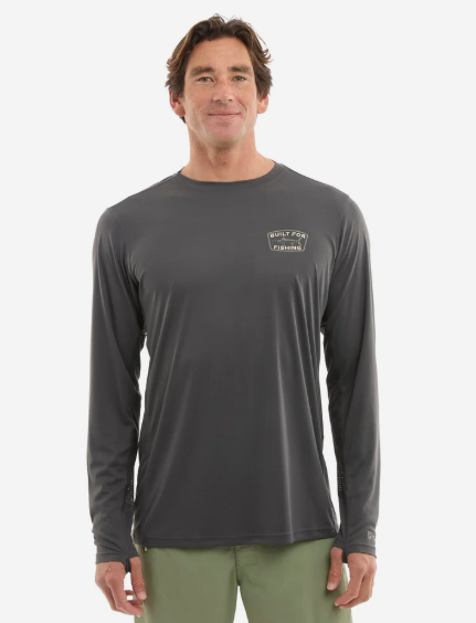 Pelagic Long Sleeve Fishing Shirt Vaportek Swordie Graphite