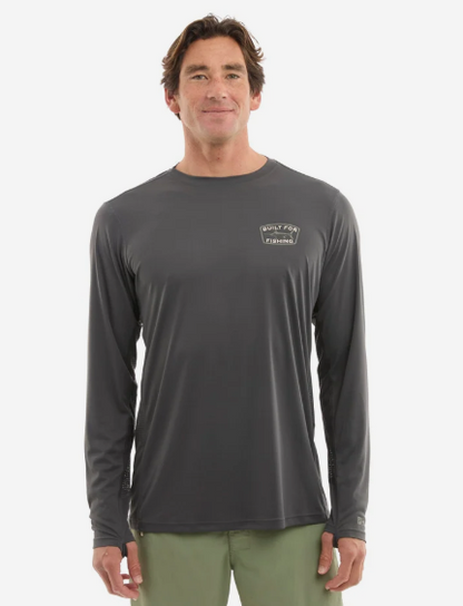 Pelagic Long Sleeve Fishing Shirt Vaportek Swordie Graphite
