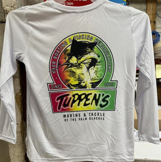 Tuppen's Youth Rasta UV L/S White