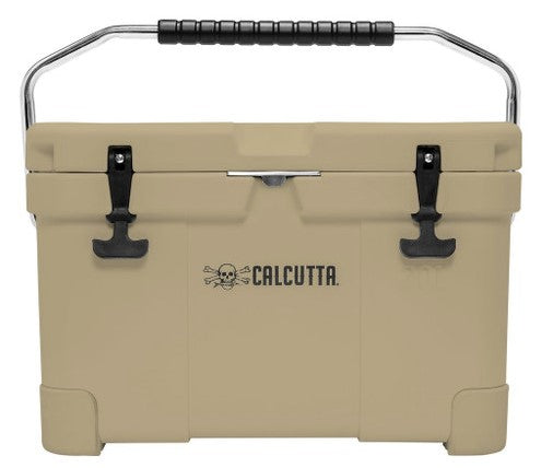 Calcutta Renegade Cooler 20 Liter White w/LED Drain Plug, SS Carry Handle