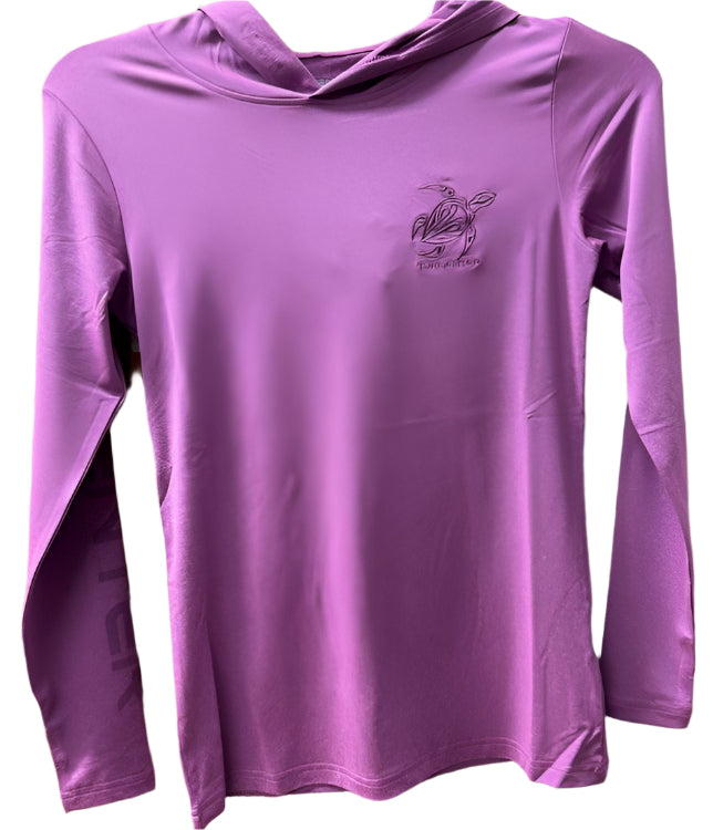 Tormenter Ladies Heathered Hooded SPF Shirt - Plum