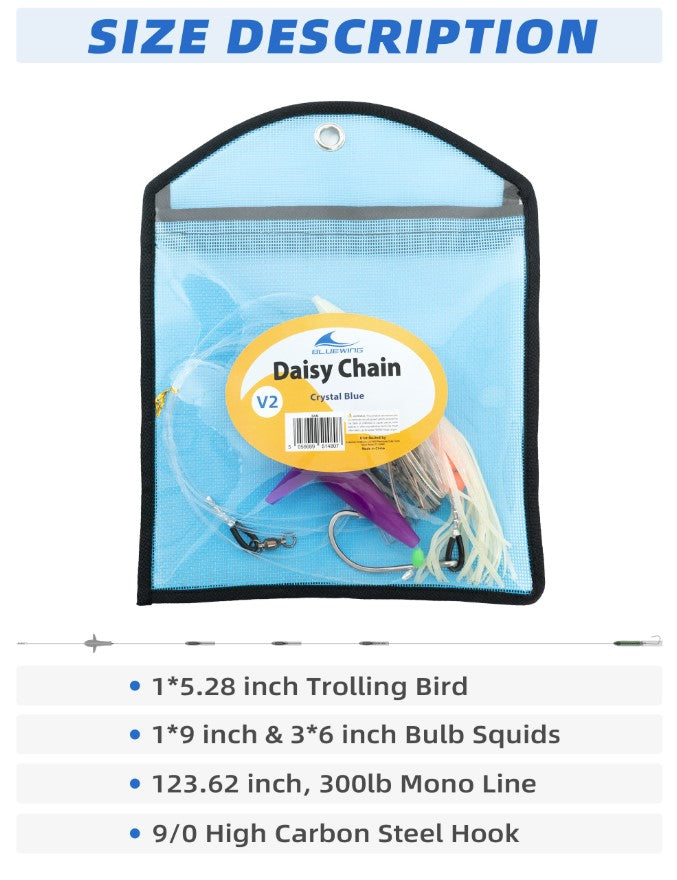 BLUEWING Big Game Daisy Chain with Bird and Bulb Squid