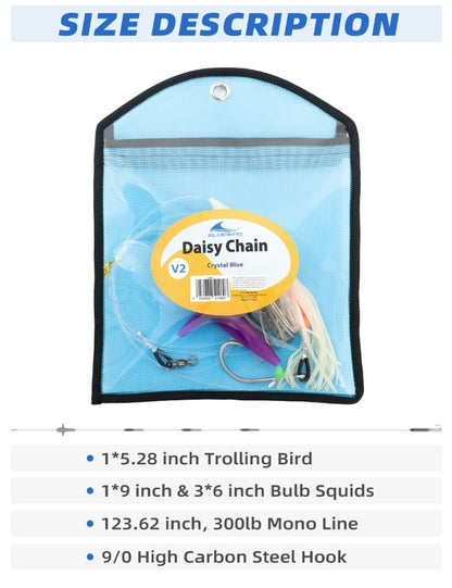 BLUEWING Big Game Daisy Chain with Bird and Bulb Squid