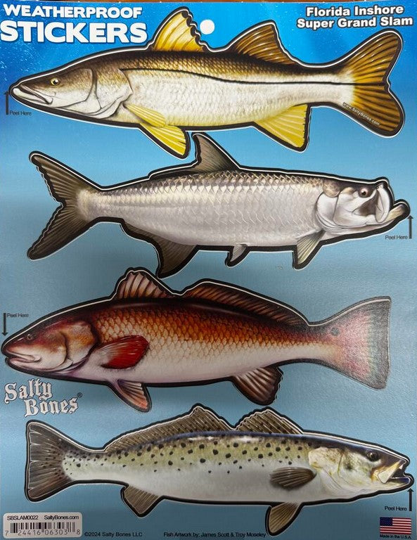 Salty Bones Grand Slam Weatherproof Stickers
