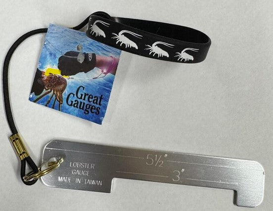 Lobster Aluminum Gauge Rubber Bracelet With Bungee 5 1/2" / 3"