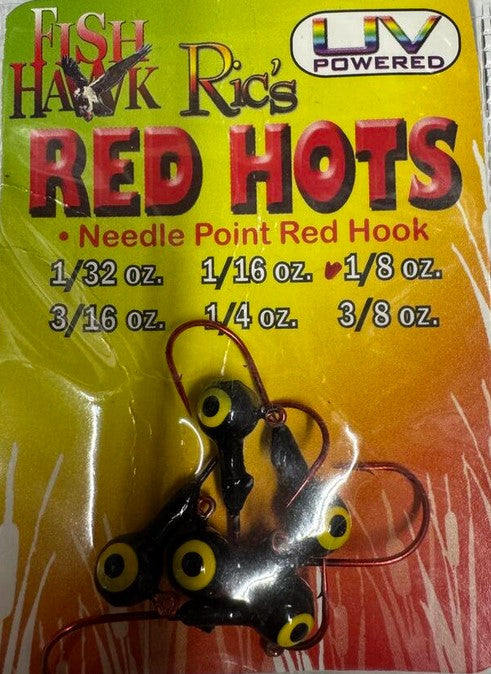 Fish Hawk Ric's Red Hots Jig Head Red Hook – Tuppens